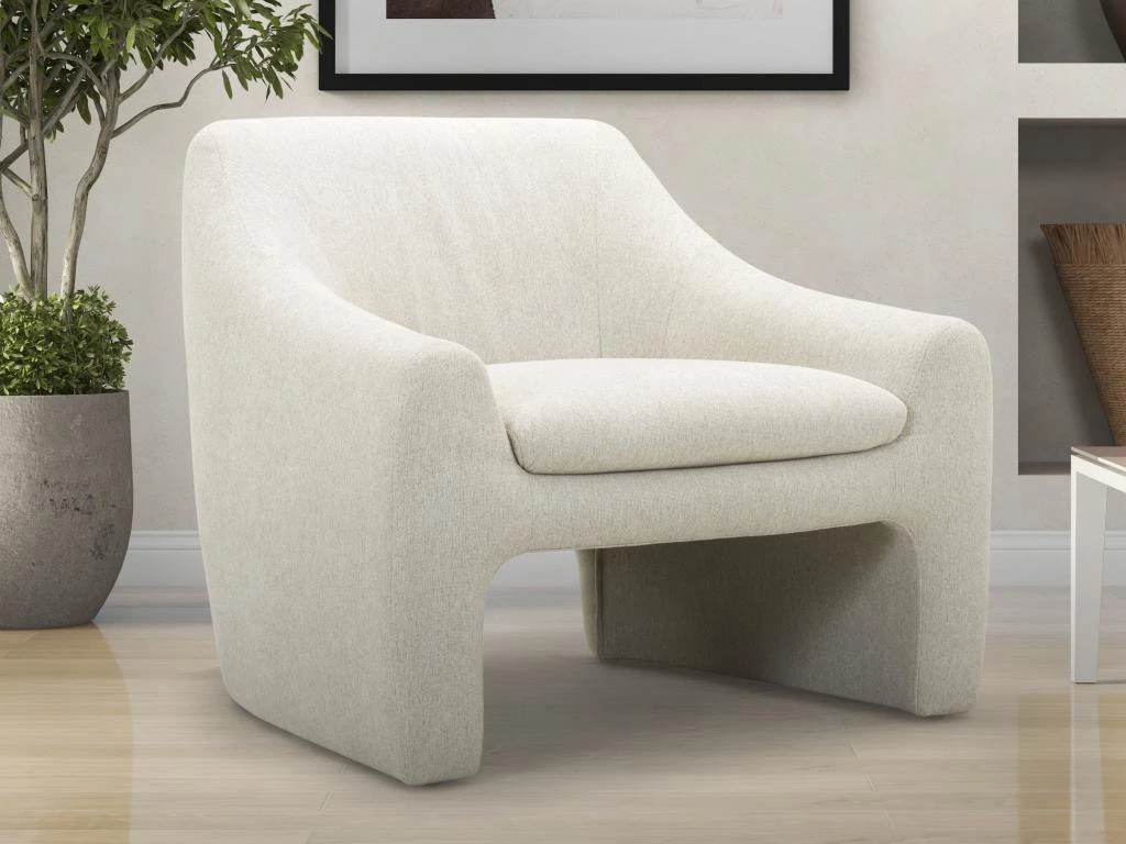 Fauteuil En Tissu Beige DORINE 9 Fauteuil En Tissu Beige DORINE – Image 7