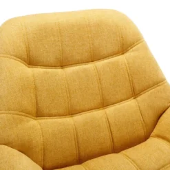 Fauteuil En Tissu Jaune Moutarde LUOSTO -Promos Fauteora Magasin fauteuil 19824133