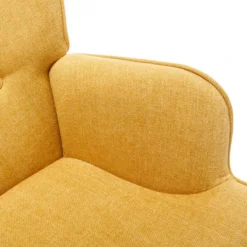 Fauteuil à Bascule En Tissu Chiné Jaune Moutarde ELMINA II 12 Fauteuil à Bascule En Tissu Chiné Jaune Moutarde ELMINA II -Promos Fauteora Magasin fauteuil 19830197
