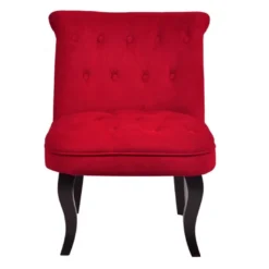 Fauteuil Crapaud MELOSIA - Velours Rouge -Promos Fauteora Magasin fauteuil 198621