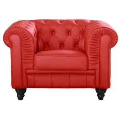 Grand Fauteuil Chesterfield Rouge