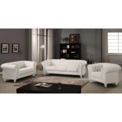 Grand Fauteuil Chesterfield Blanc -Promos Fauteora Magasin fauteuil 19943265