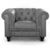 Grand Fauteuil Chesterfield Gris -Promos Fauteora Magasin fauteuil 19943805