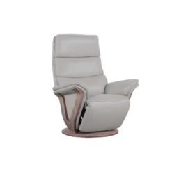 Fauteuil De Relaxation électrique Cuir Gris Clair - FRUITY