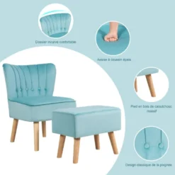 Fauteuil Velours De Salon Pieds En Bois Hévéa Avec Repose-pieds 10 Fauteuil Velours De Salon Pieds En Bois Hévéa Avec Repose-pieds -Promos Fauteora Magasin fauteuil 20127939