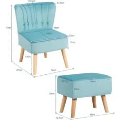 Fauteuil Velours De Salon Pieds En Bois Hévéa Avec Repose-pieds 11 Fauteuil Velours De Salon Pieds En Bois Hévéa Avec Repose-pieds -Promos Fauteora Magasin fauteuil 20127941