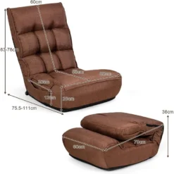 Chaise Pliable De Sol Relax - Dossier à 4 Position Réglable 90°-150° -Promos Fauteora Magasin fauteuil 20127951