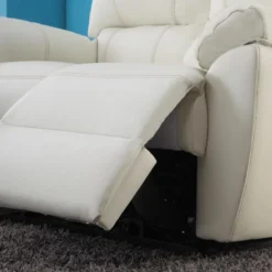 Fauteuil Relax électrique En Cuir MARCIS - Ivoire -Promos Fauteora Magasin fauteuil 202625