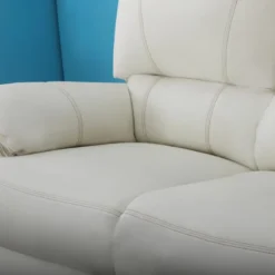 Fauteuil Relax électrique En Cuir MARCIS - Ivoire -Promos Fauteora Magasin fauteuil 202629