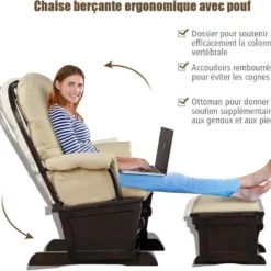 Fauteuil à Bascule Avec Repose-pieds, Coussin Amovible Idéal -Promos Fauteora Magasin fauteuil 20920321
