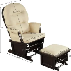 Fauteuil à Bascule Avec Repose-pieds, Coussin Amovible Idéal -Promos Fauteora Magasin fauteuil 20920323