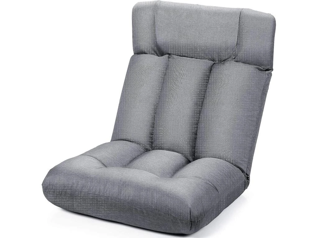 Canapé Paresseux Sur Plancher Avec Dossier à Angle Ajustable Sur 5 Positions Pliable 3 Canapé Paresseux Sur Plancher Avec Dossier à Angle Ajustable Sur 5 Positions Pliable