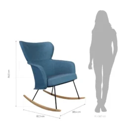 Chaise à Bascule Pärumm Kamil Aigue-Marine 68,5x82x86,5 Cm -Promos Fauteora Magasin fauteuil 20998085