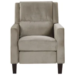 Fauteuil De Relaxation En Velours Beige Taupe EGERSUND -Promos Fauteora Magasin fauteuil 21041967