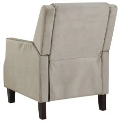 Fauteuil De Relaxation En Velours Beige Taupe EGERSUND -Promos Fauteora Magasin fauteuil 21041971