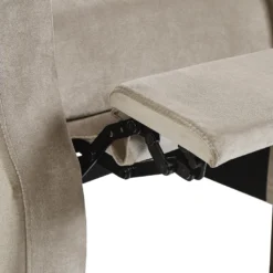 Fauteuil De Relaxation En Velours Beige Taupe EGERSUND -Promos Fauteora Magasin fauteuil 21041975