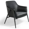 Fauteuil De Salle à Manger Rembourré En Tissu Et Similicuir Structure Acier -Promos Fauteora Magasin fauteuil 21097127