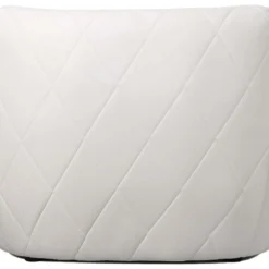 Fauteuil Moderne Revêtement Matelassé Losania Simili Blanc -Promos Fauteora Magasin fauteuil 21134199