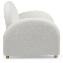 Fauteuil Club Bowie Tissu Bouclette Blanc -Promos Fauteora Magasin fauteuil 21151607