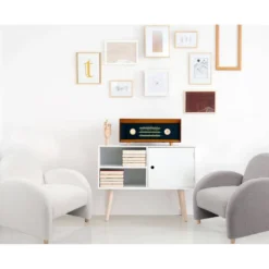 Fauteuil Club Bowie Tissu Bouclette Blanc -Promos Fauteora Magasin fauteuil 21151609