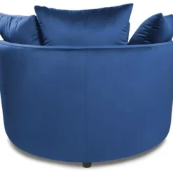 Fauteuil XXL Musso Velours Bleu -Promos Fauteora Magasin fauteuil 21191481