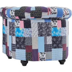 Fauteuil En Tissu Patchwork CHESTERFIELD -Promos Fauteora Magasin fauteuil 21223357