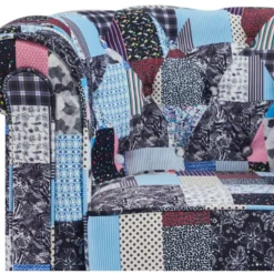 Fauteuil En Tissu Patchwork CHESTERFIELD -Promos Fauteora Magasin fauteuil 21223361