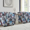 Fauteuil En Tissu Patchwork CHESTERFIELD -Promos Fauteora Magasin fauteuil 21223377