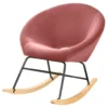Fauteuil À Bascule Design Lisa - Couleurs - Velours Rose -Promos Fauteora Magasin fauteuil 21241957