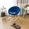 Fauteuil À Bascule Design Lisa - Couleurs - Velours Bleu -Promos Fauteora Magasin fauteuil 21241961