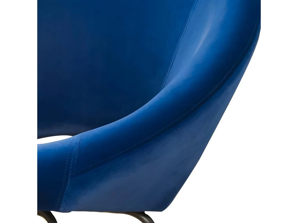 Fauteuil À Bascule Design Lisa - Couleurs - Velours Bleu 5 Fauteuil À Bascule Design Lisa - Couleurs - Velours Bleu – Image 3