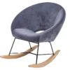 Fauteuil À Bascule Design Lisa - Couleurs - Velours Gris -Promos Fauteora Magasin fauteuil 21241969