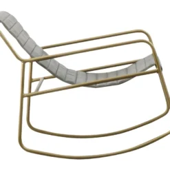 Rocking Chair En Cuir Kaki Sydney -Promos Fauteora Magasin fauteuil 21308443