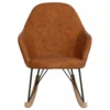 Rocking Chair En PU Cognac -Promos Fauteora Magasin fauteuil 21678503