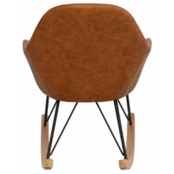 Rocking Chair En PU Cognac -Promos Fauteora Magasin fauteuil 21678509