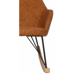 Rocking Chair En PU Cognac -Promos Fauteora Magasin fauteuil 21678513