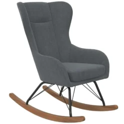Chaise D'appoint En Lin Gris