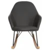 Chaise à Bascule En PU Gris -Promos Fauteora Magasin fauteuil 21678597