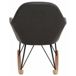 Chaise à Bascule En PU Gris -Promos Fauteora Magasin fauteuil 21678603