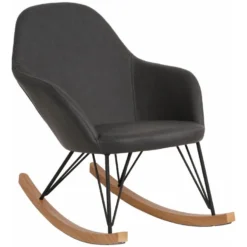 Chaise à Bascule En PU Gris -Promos Fauteora Magasin fauteuil 21678607