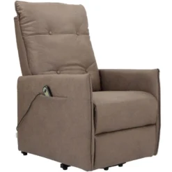 Fauteuil Inclinable électrique Et Relevable En PU Cappucino