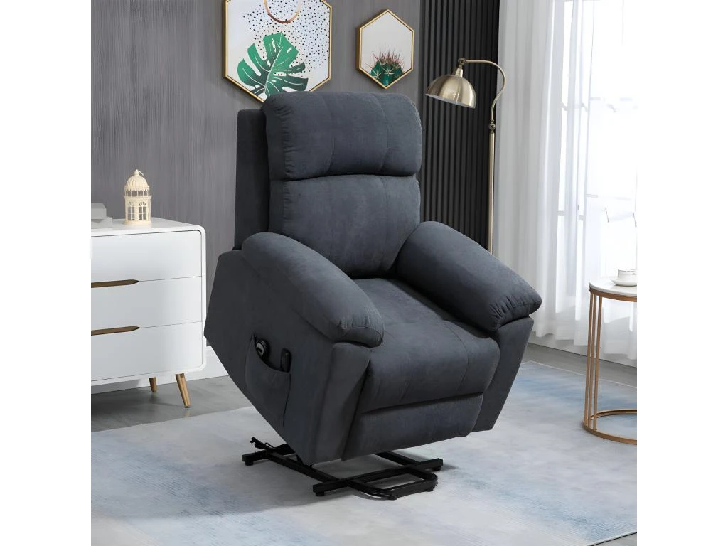 Fauteuil De Massage Releveur électrique DANIEL Gris 4 Fauteuil De Massage Releveur électrique DANIEL Gris – Image 2