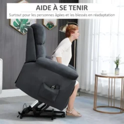 Fauteuil De Massage Releveur électrique DANIEL Gris 10 Fauteuil De Massage Releveur électrique DANIEL Gris -Promos Fauteora Magasin fauteuil 21988433
