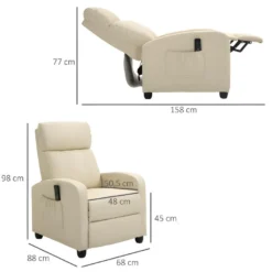 Fauteuil Relaxant Massant YOURI Crème 9 Fauteuil Relaxant Massant YOURI Crème -Promos Fauteora Magasin fauteuil 21988451