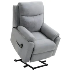 Fauteuil De Relaxation Releveur AUGUSTO Gris Clair Chiné