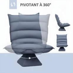 Fauteuil Lounge SARAGOSSE Gris -Promos Fauteora Magasin fauteuil 21988841