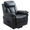 Fauteuil De Relaxation Releveur Boston Avec Repose-Pieds Noir -Promos Fauteora Magasin fauteuil 21989375