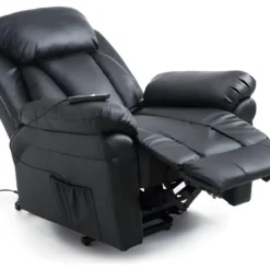 Fauteuil De Relaxation Releveur Boston Avec Repose-Pieds Noir -Promos Fauteora Magasin fauteuil 21989387