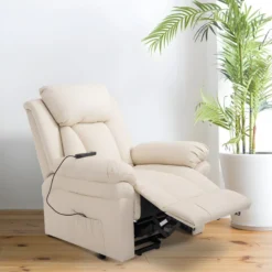 Fauteuil De Relaxation Releveur Boston Avec Repose-Pieds Crème -Promos Fauteora Magasin fauteuil 21989409