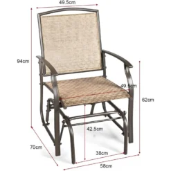 Fauteuil à Bascule Lot De 2 Avec Accoudoirs, 58 X 70 X 94 Cm Charge 150KG -Promos Fauteora Magasin fauteuil 22022427